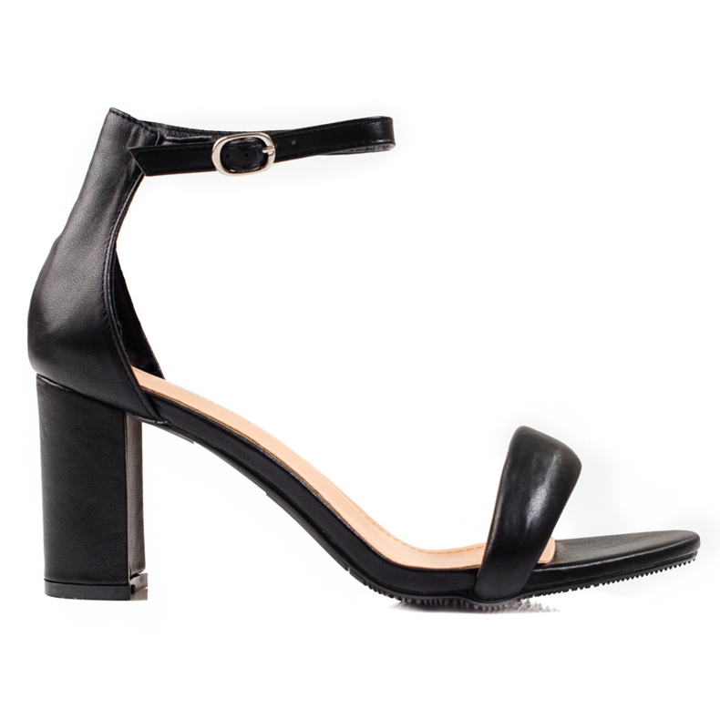 SHELOVET Černé Sandály Na Tyči černá