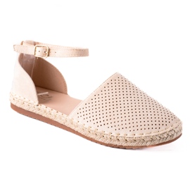 SHELOVET Prolamované espadrilky hnědý SHELOVET Prolamované espadrilky hnědý