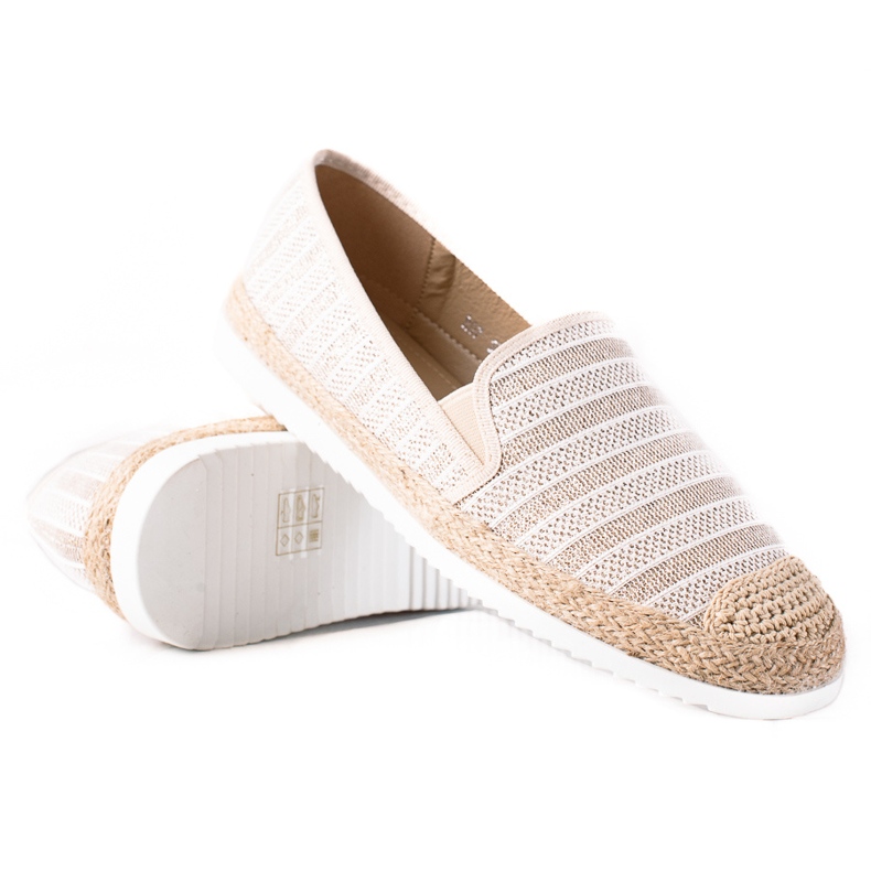 SHELOVET Nazouvací espadrilky béžový