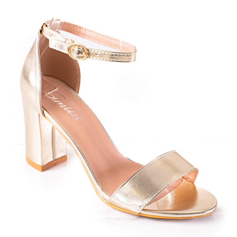 SHELOVET Zlaté sandály na baru zlatý SHELOVET Zlaté sandály na baru zlatý