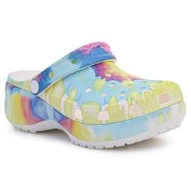 Crocs Classic Platform Tie Dye Graphic Clog Wedge W 207151-94S modrý