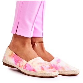PG1 Dámské slip-on espadrilky růžovo-žluté Santana béžový růžový žluť