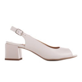 Marco Shoes Pohodlné dámské sandály z bílé kůže bílý