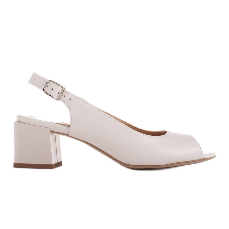 Marco Shoes Pohodlné dámské sandály z bílé kůže bílý