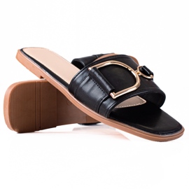 SHELOVET Elegantní pantofle černý