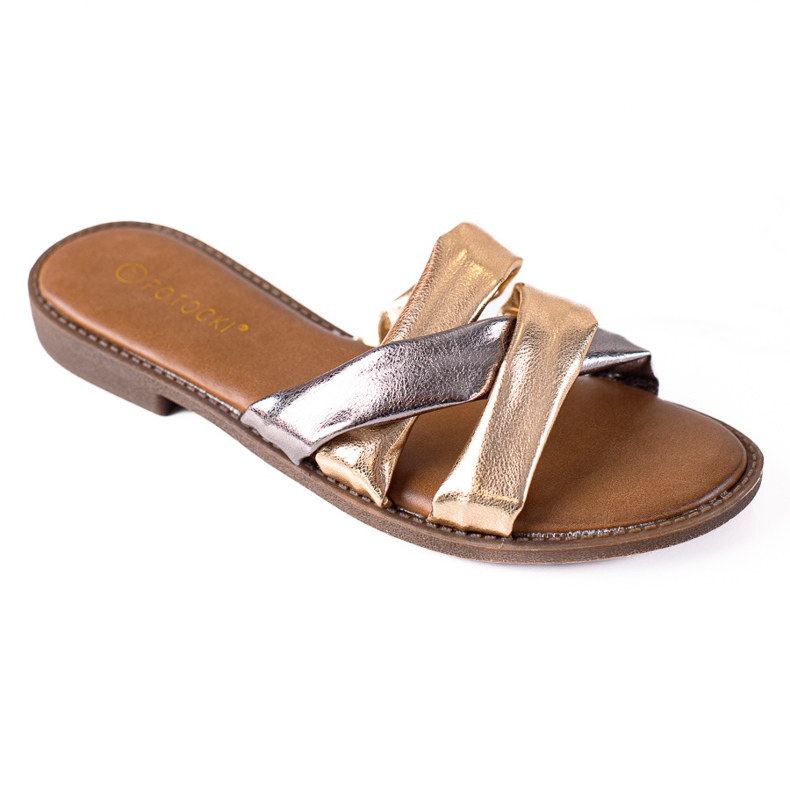 W. Potocki Dámské pantofle Potocki zlatý W. Potocki Dámské pantofle Potocki zlatý