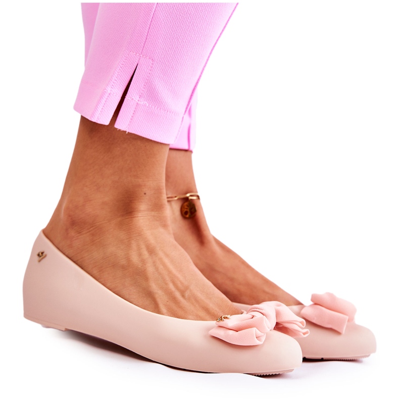 PH1 Dámská mašlička Gumová balerína Nude Fergie béžový