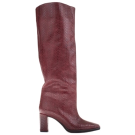 Marco Shoes Kozačky Kate se širším svrškem červený vícebarevný