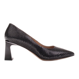 Marco Shoes Lodičky z přírodního semiše černý