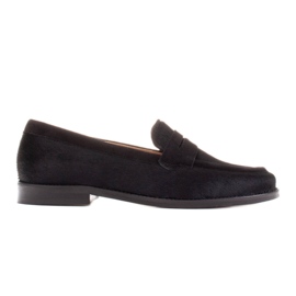 Marco Shoes Mokasíny, přírodní kůže s vlasem černý