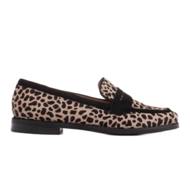 Marco Shoes Mokasíny, přírodní kůže s vlasem 2231P-1283-041-1 béžový černý