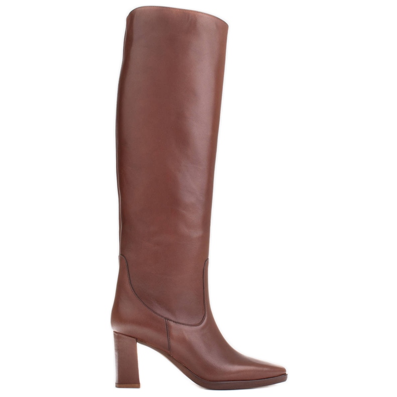 Marco Shoes Vysoké klasické kozačky hnědý