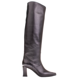 Marco Shoes Vysoké klasické kozačky černý