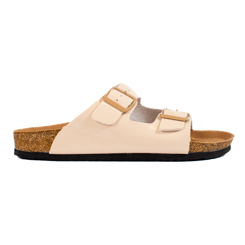 W. Potocki Lakované pantofle Potocki béžový