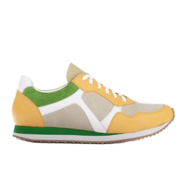 Marco Shoes Tenisky v kombinaci kůže a semiše béžový Marco Shoes Tenisky v kombinaci kůže a semiše béžový