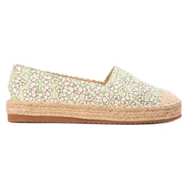 SHELOVET Dámské espadrilky vícebarevný zelený