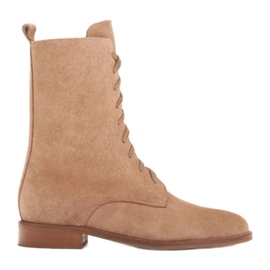 Marco Shoes Klasické kozačky na nízkém podpatku béžový Marco Shoes Klasické kozačky na nízkém podpatku béžový