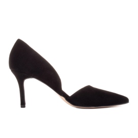 Marco Shoes Decentní lodičky z přírodního semiše černý