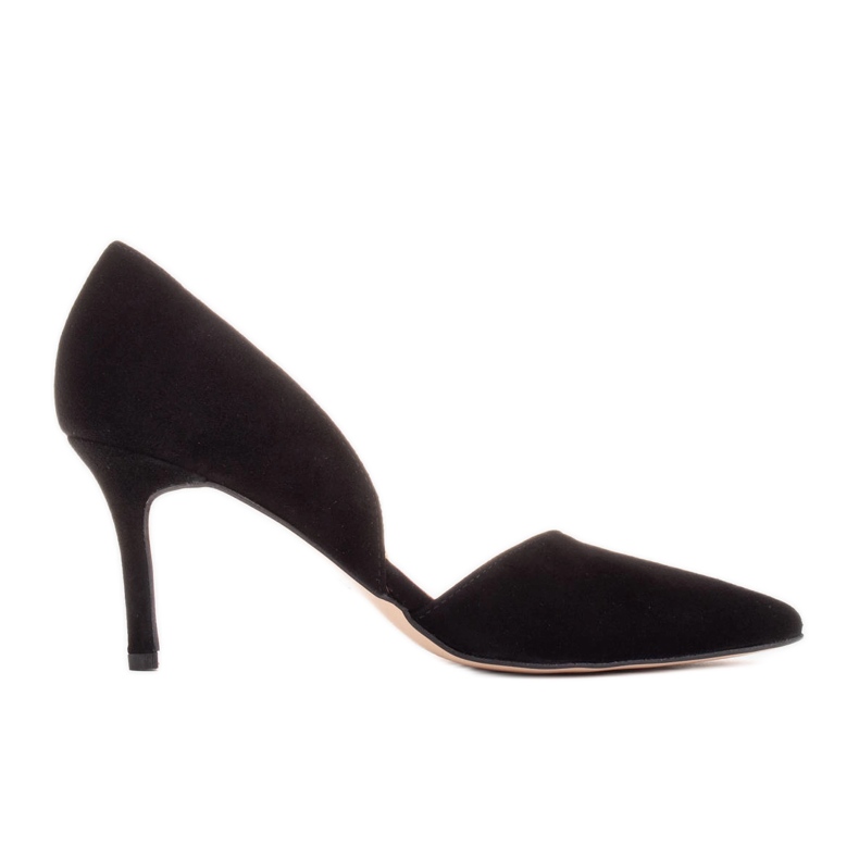 Marco Shoes Decentní lodičky z přírodního semiše černá