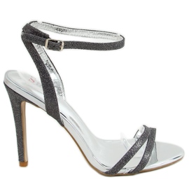 Tessa Black sandály na vysokém podpatku černá