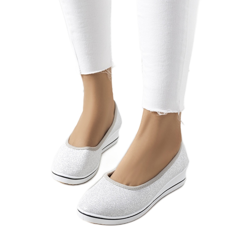 Stříbrné tenisky Friis na klínku stříbrný