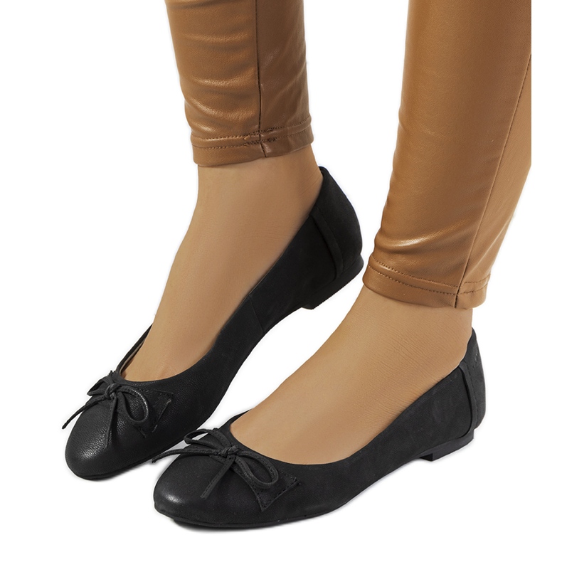 Matné černé baleríny s mašlí Morgana černá