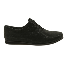 Dámské boty Angello Black Shoes svázané v polka 303 černý