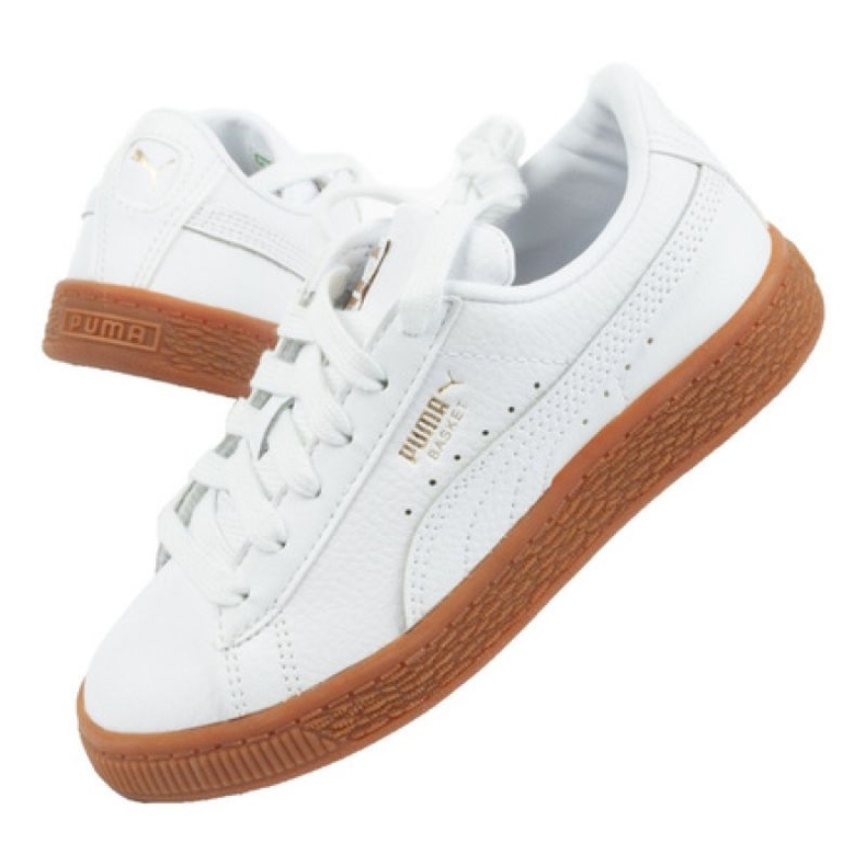 Puma Basket Classic Gum Jr 366669 02 bílý Puma Basket Classic Gum Jr 366669 02 bílý