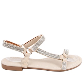 Dámské sandály Azza Beige béžový stříbrný Dámské sandály Azza Beige béžový stříbrný