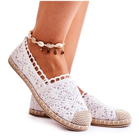 PH1 Dámské bílé prolamované espadrilky Letisa bílý