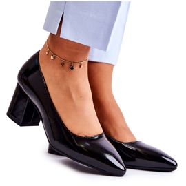 Lakované lodičky Sergio Leone PB411 Black černý