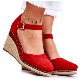 PS1 Dámské espadrilky na červených tamarillových klínech