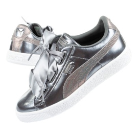 Boty Puma Basket Heart Lunar Jr 365994 01 stříbro