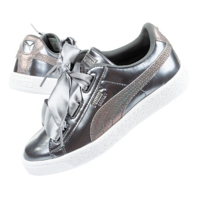 Boty Puma Basket Heart Lunar Jr 365994 01 stříbrný