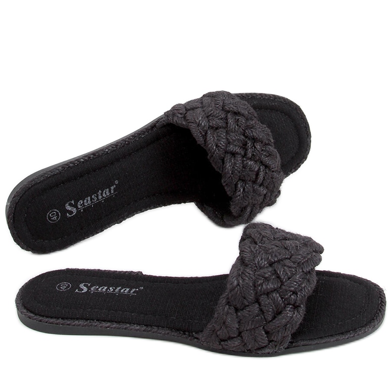 Dámské šněrovací pantofle Erika Black černá