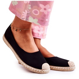 Klasické semišové dámské espadrilky Black Calabria černý