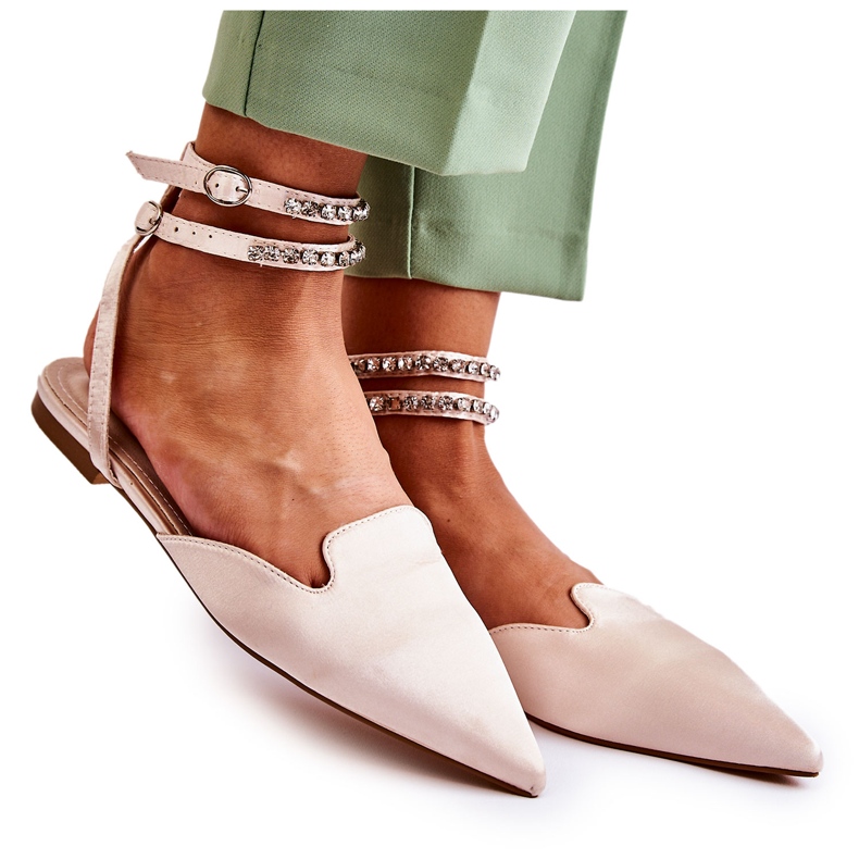 WS1 Dámské sandály se špičkou v béžové Amisha béžový WS1 Dámské sandály se špičkou v béžové Amisha béžový