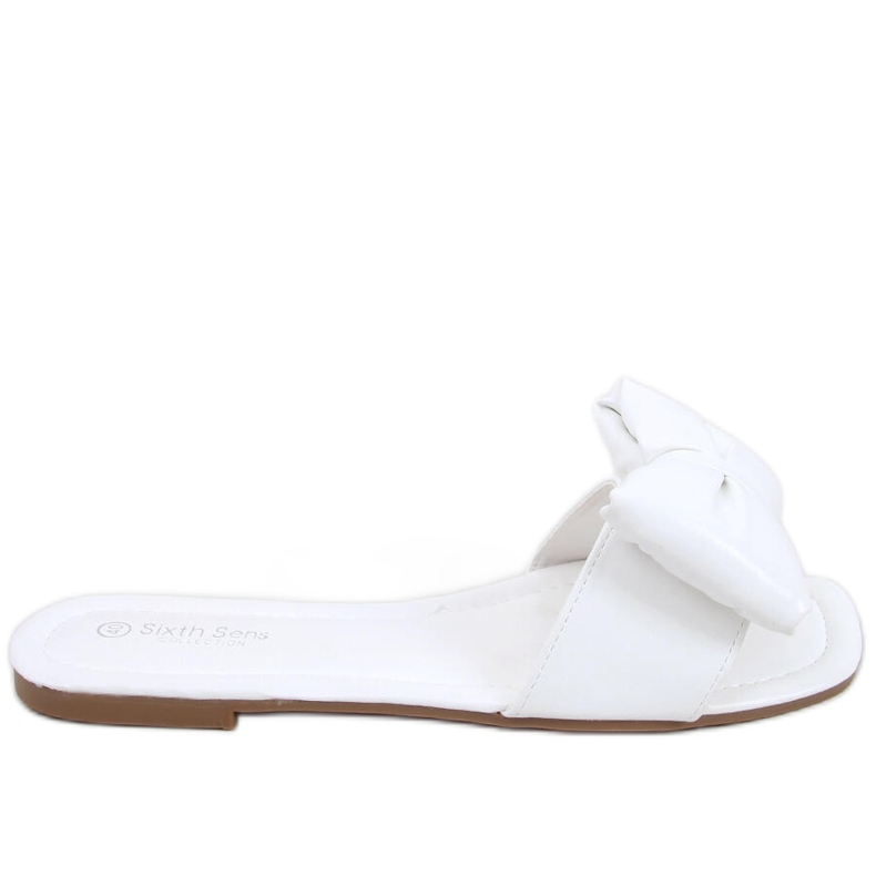 Pantofle Mili White s mašlí bílý Pantofle Mili White s mašlí bílý