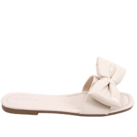 Pantofle Mili Beige s mašlí béžový Pantofle Mili Beige s mašlí béžový