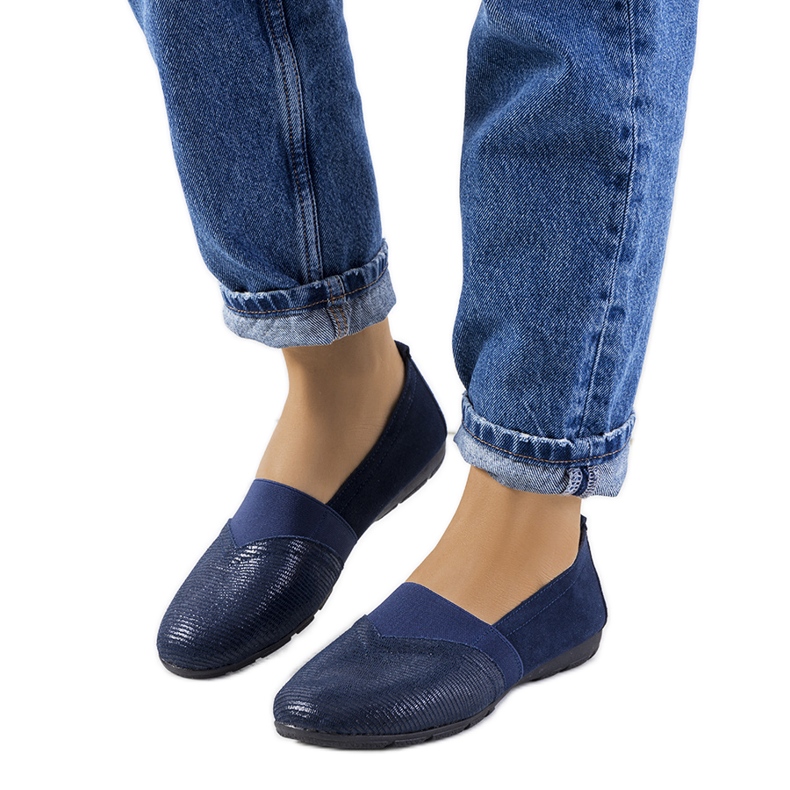 BM Námořnické modré kožené tenisky Boirs modrý BM Námořnické modré kožené tenisky Boirs modrý