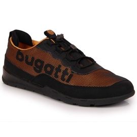 Černo-oranžové sportovní boty Bugatti M JJ153032 černá oranžový vícebarevný Černo-oranžové sportovní boty Bugatti M JJ153032 černá oranžový vícebarevný
