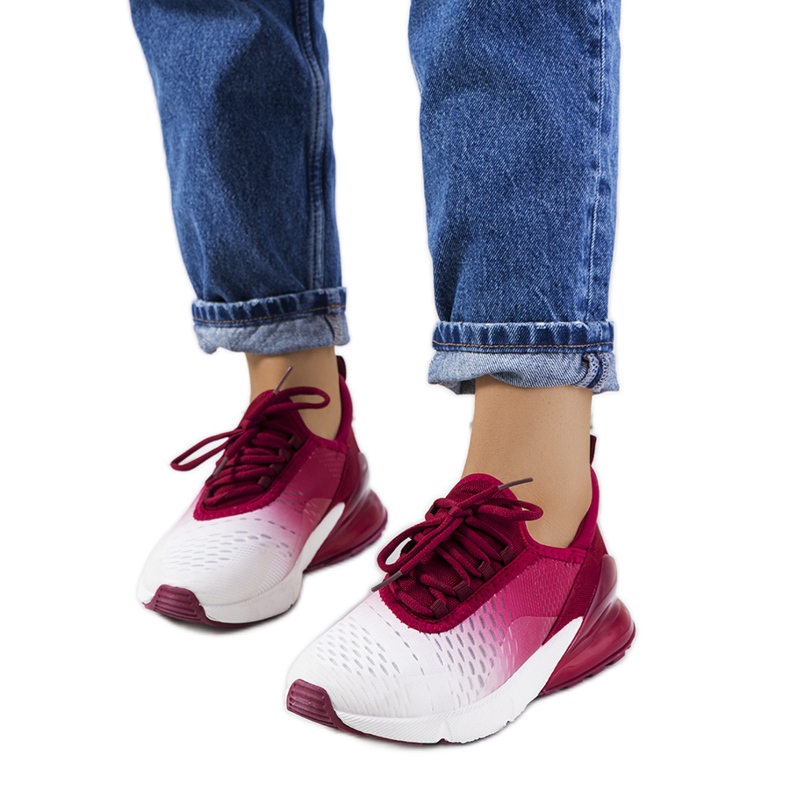 Sportovní tenisky Glaner vínové barvy bílý