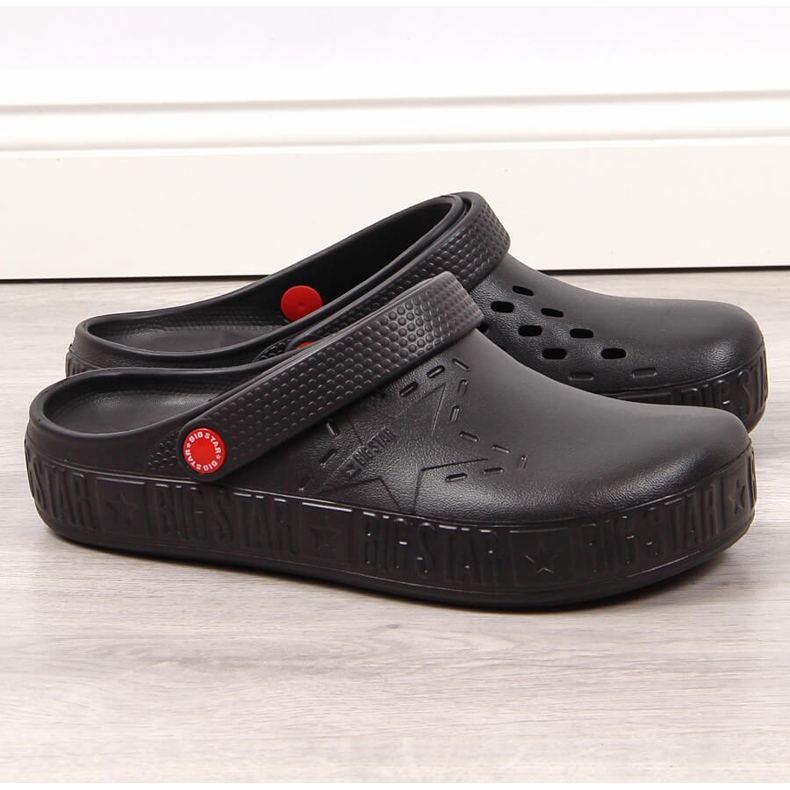 Pánské černé kroks černé pantofle Big Star II175001 černá Pánské černé kroks černé pantofle Big Star II175001 černá