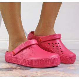 Dámské růžové pantofle kroks růžové Big Star II275007 růžový Dámské růžové pantofle kroks růžové Big Star II275007 růžový