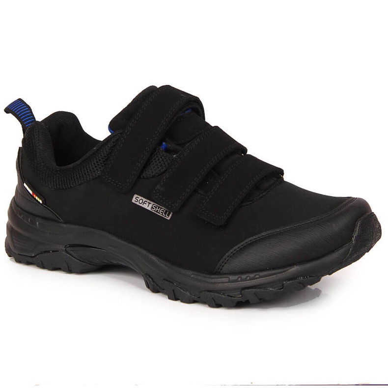 Černé nepromokavé trekové boty American Club na suchý zip černá