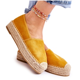 PG1 Dámské Espadrilky Na Žluté Platformě Marise žluť