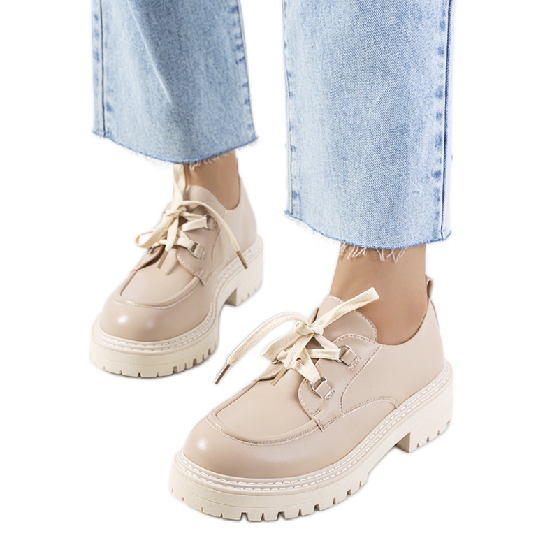 Pracovní béžové boty pro ženy béžový