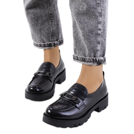 Černé kornetové mokasíny černý