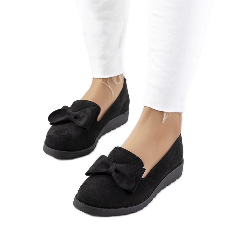 Černé boty na klínku Poolse černá Černé boty na klínku Poolse černá