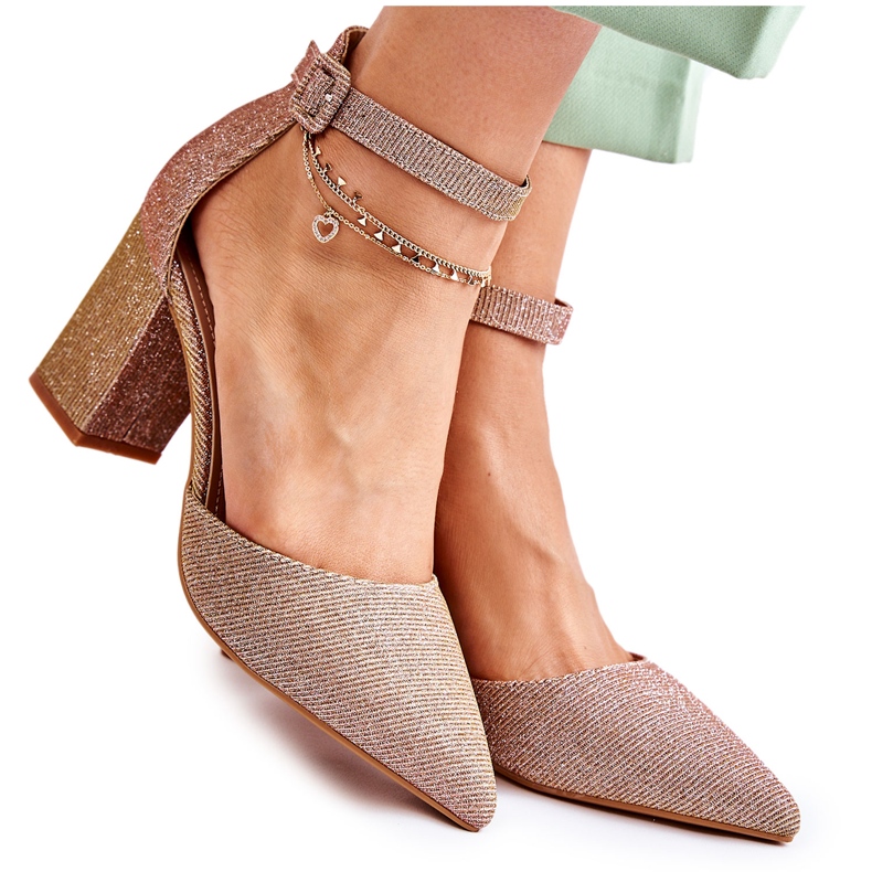 WS1 Lesklé lodičky Na Baru Tmavě zlatá Amira zlatý